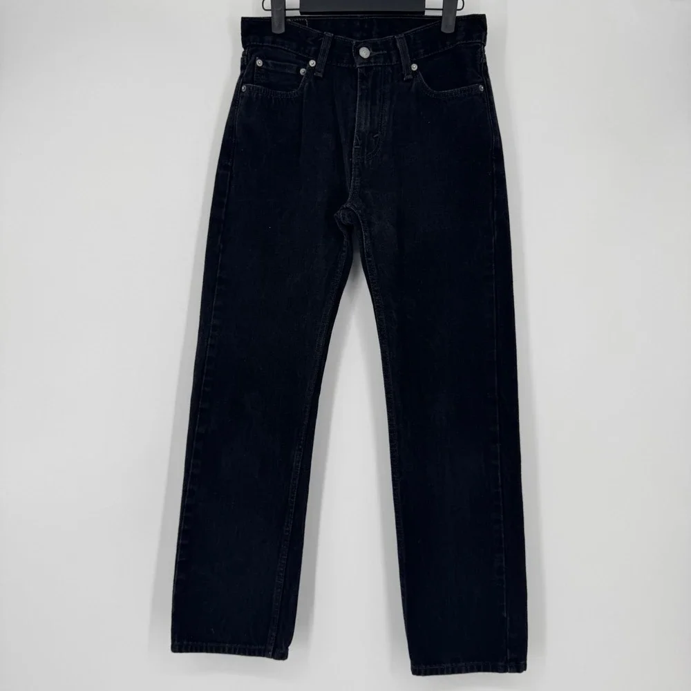 Levi's 505 Regular Fit Black Straight Leg Jeans Mens W29 L32 00505-0260